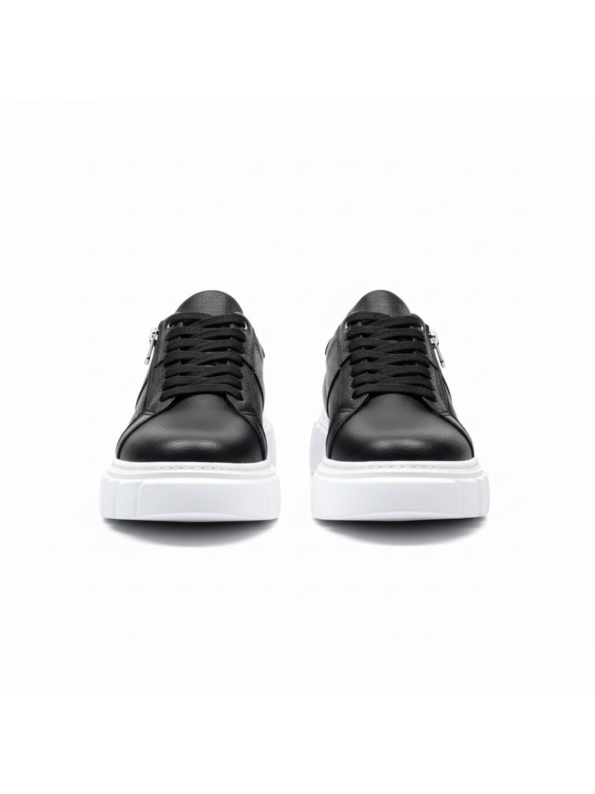Apollo Moda men's Altair Noir black sneaker with side zipper, fourth angle