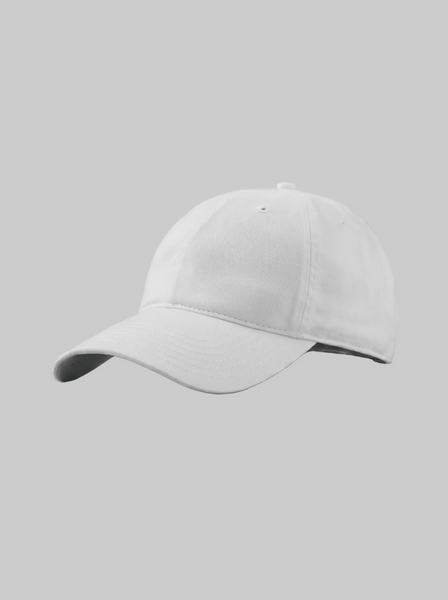 Gorra de sarga de algodón blanco puro