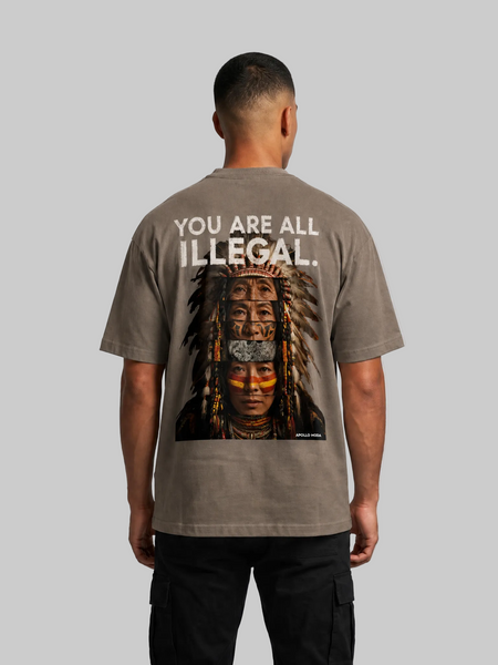 Camiseta gráfica pesada You Are All Illegal extragrande
